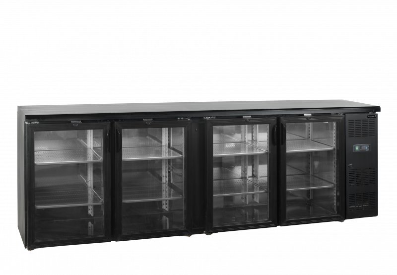 TefCold CBC410G Robust backbar med glasd&oslash;re 605 liter