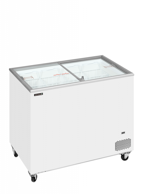 TefCold IC302SC Kummefryser 255 liter med fladt glasskydel&aring;g hvid