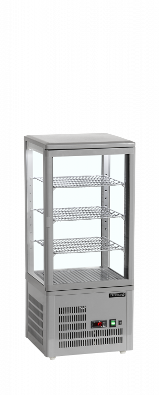 TefCold UPD80-GREY bordmodel display k&oslash;lemontre 80 liter gr&aring;
