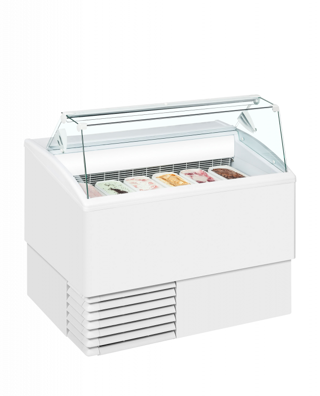 TefCold ISETTA 6ST isdisk til 6 Napoli iskantiner hvid