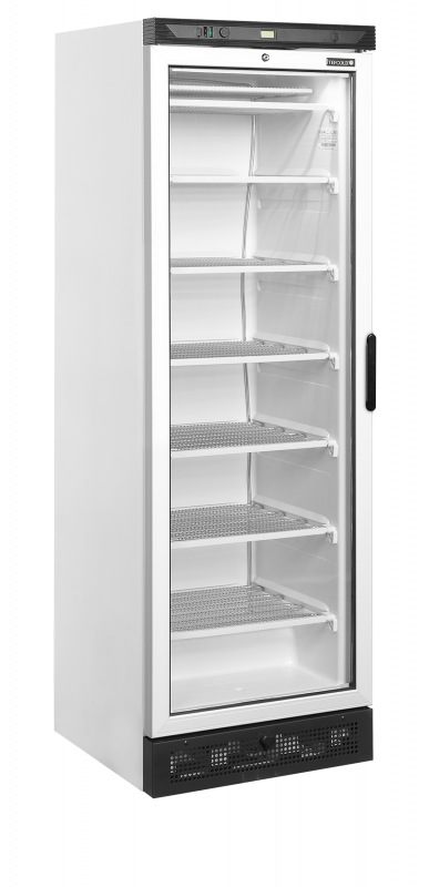 TefCold UFFS371G L/H Displayfryser med varmetr&aring;de i glasd&oslash;ren 270 liter