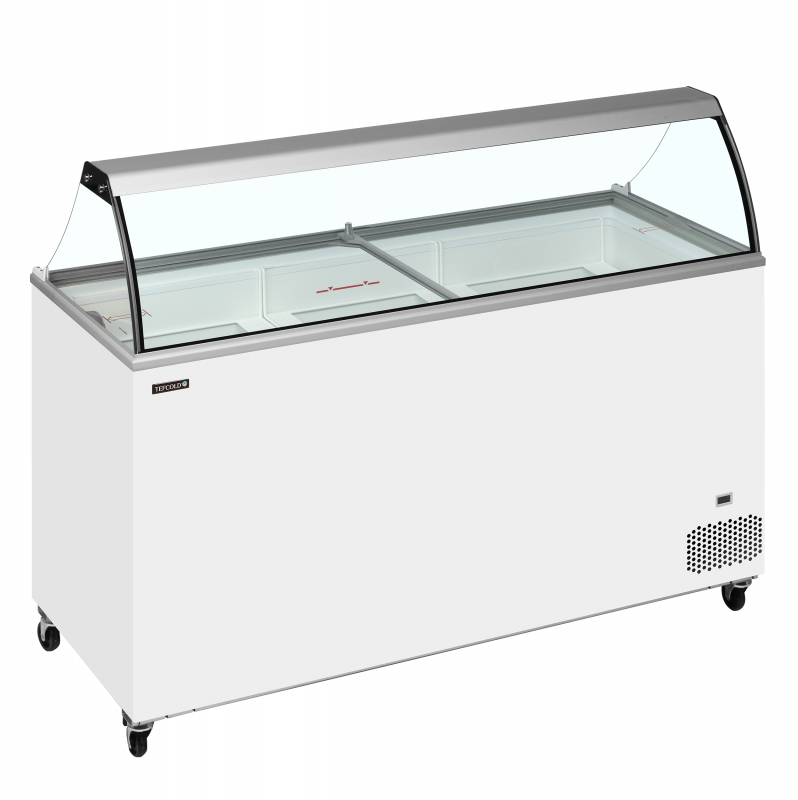 TefCold IC502SC-SO isdisk 430/491 liter med glastop hvid