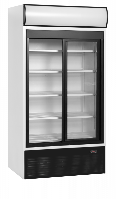 TefCold FSC1000S 2-d&oslash;rs displayk&oslash;ler med lystop 524 liter hvid