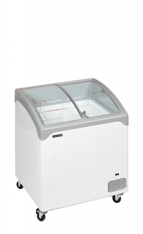 TefCold NIC202SCEB Elegant kummefryser 126 liter med buet glasskydel&aring;g