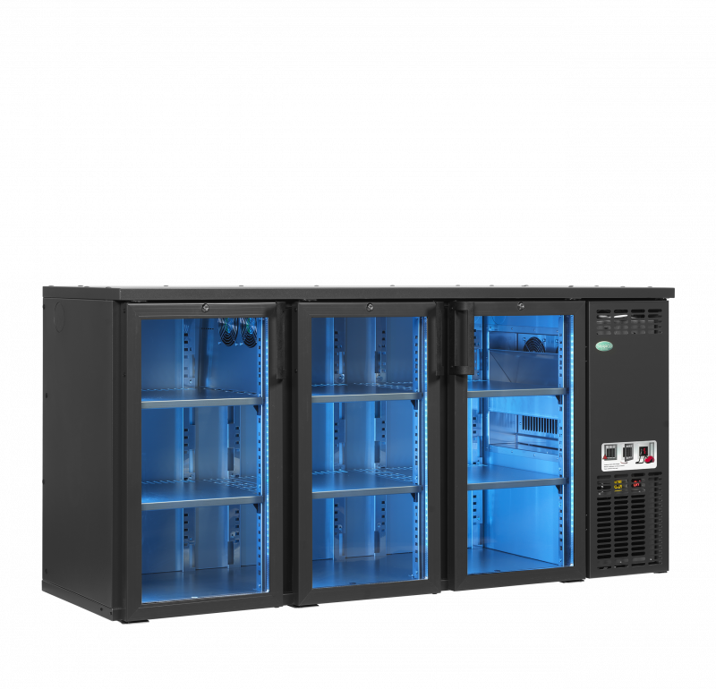 TefCold SCL-222GMU+ High-end backbar med LED-farvebelysning 422 liter