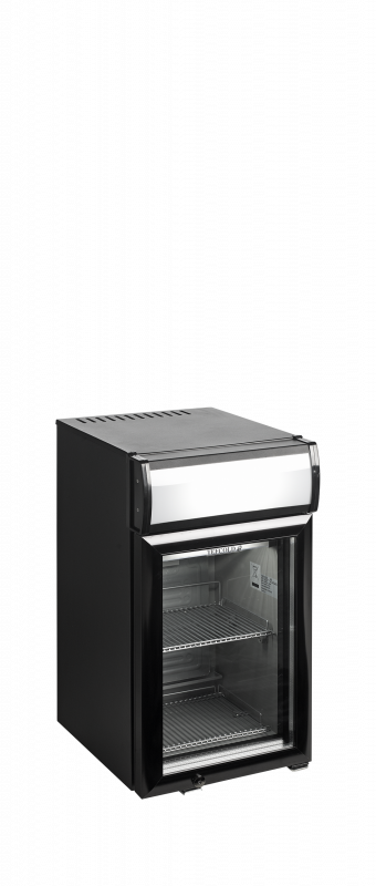 TefCold BC25CP Displayk&oslash;ler bordmodel lys i toppen 22 liter sort