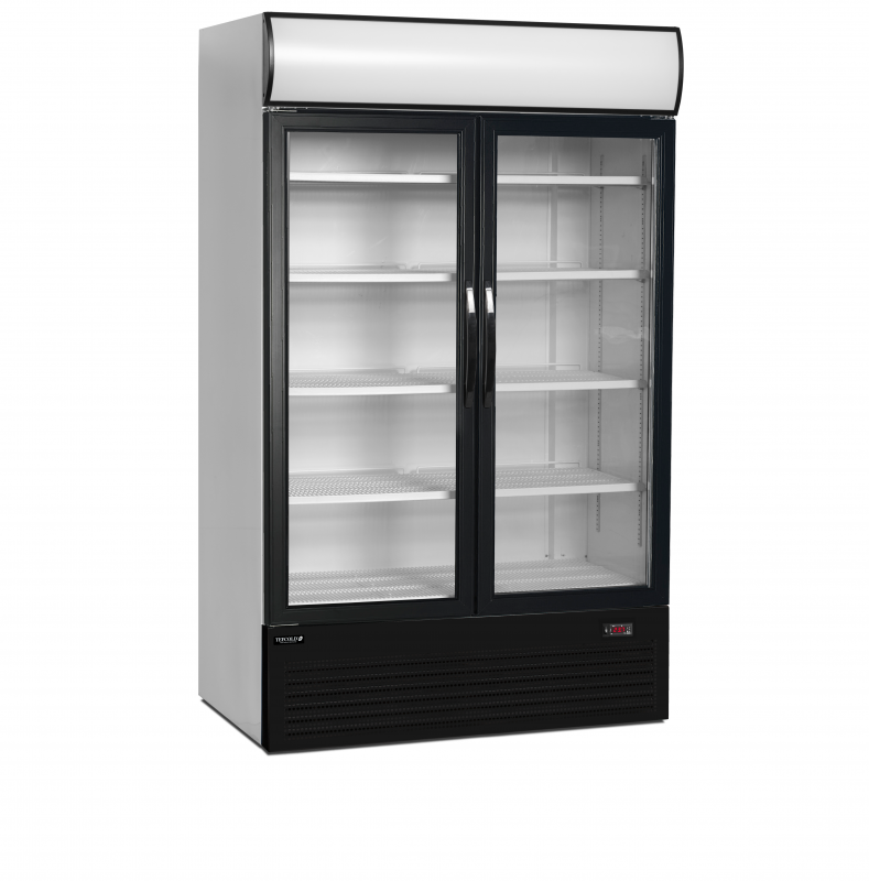 TefCold FSC1200H 2-d&oslash;rs displayk&oslash;ler med lystop 645 liter hvid