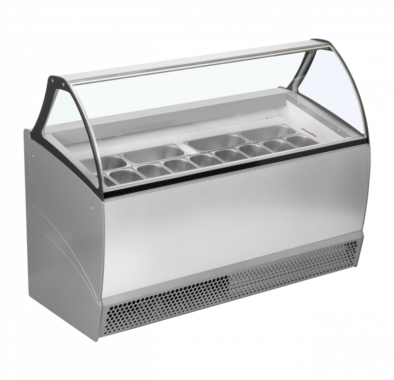 TefCold BERMUDA RV13 Isdisk med ventileret k&oslash;l og lagerrum nedenunder 325 liter hvid