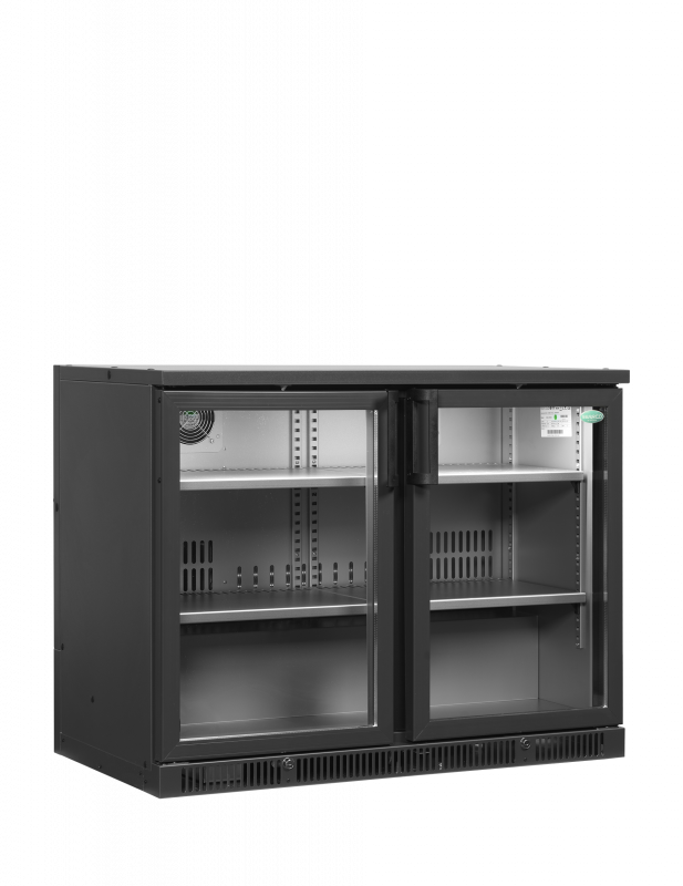 TefCold SGD-240GE Rummelig backbar-k&oslash;ler med glasd&oslash;re 260 liter