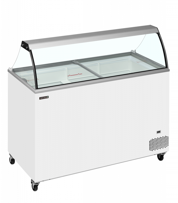TefCold IC402SC-SO isdisk 350  liter med glastop hvid 