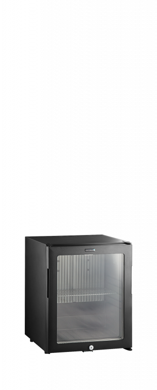 TefCold minibar TM33G-1 k&oslash;leskab med glasd&oslash;r 26 liter sort