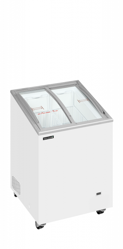 TefCold IC102SCEB Kummefryser med buet glasskydel&aring;g 100 liter