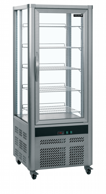 TefCold UPD200 opretst&aring;ende display k&oslash;lemontre 468 liter alu-look