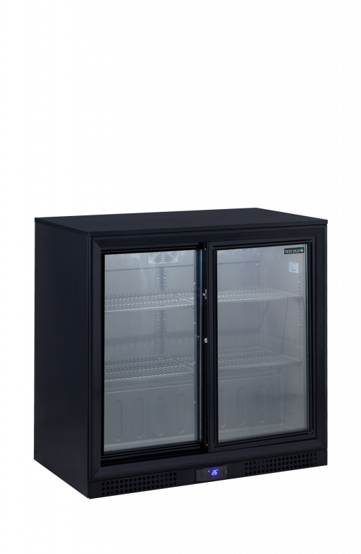 TefCold DB202S Backbar med skyded&oslash;re sort