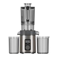 Black+Decker Slow Juicer 1400W rustfrit st&aring;l