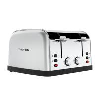 Taurus Vintage brødrister til 4 skriver i rustfrit stål