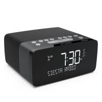 Siesta Charge Bluetooth clockradio FM/DAB/DAB+/BT/Qi grafitgrå
