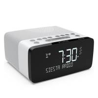 Siesta Charge Bluetooth clockradio FM/DAB/DAB+/BT/Qi hvid og grå