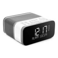 Siesta S6 Bluetooth clockradio FM/DAB/DAB+ hvid og grå
