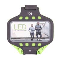 GEAR Sportsarmbånd LED Premium Universal 6,5" Grå/Gul