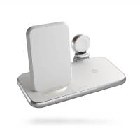 Zens 4in1 Qi bordlader til Apple og Samsung hvid