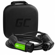 GREENCELL Ladekabel Elbil EV09 Typ2 5m 7.2kW 32A 1-FAS Sort IP55