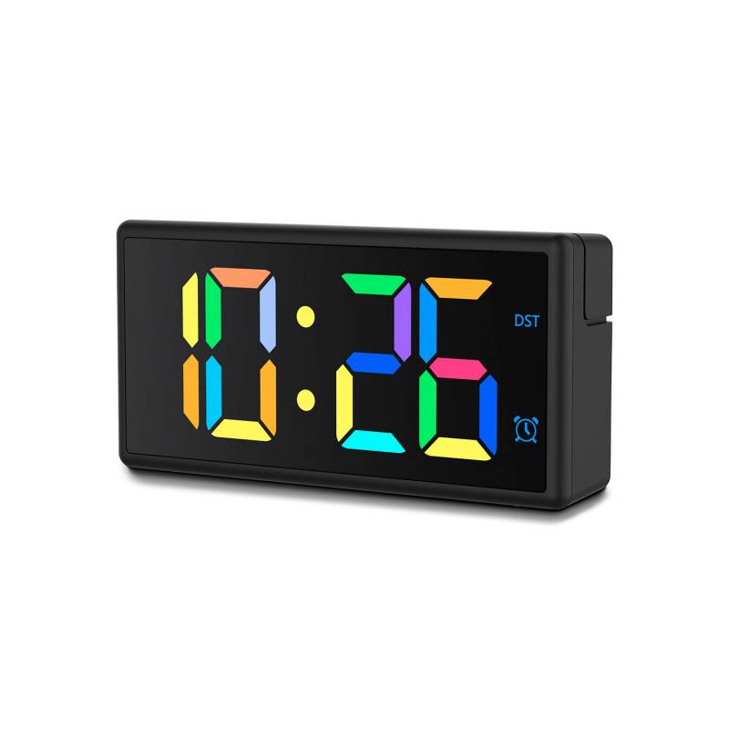 Hama Ibiza digital vækkeur 15x7,5cm med flerfarvet display sort