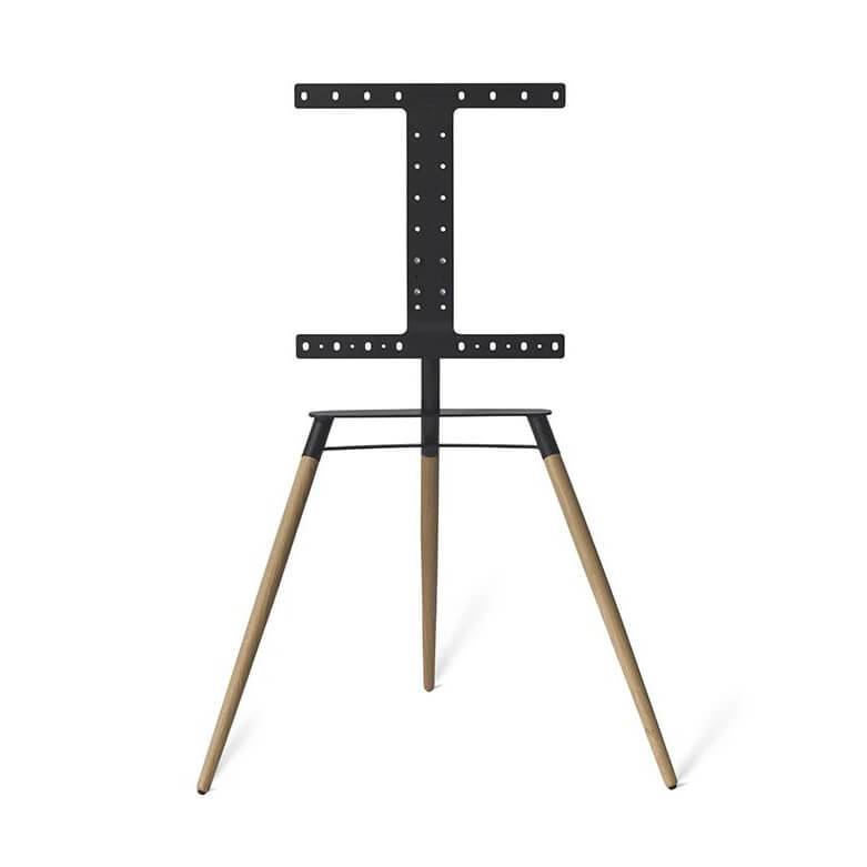 TV-gulvstander BS19 40"-65" med sort top og eg ben