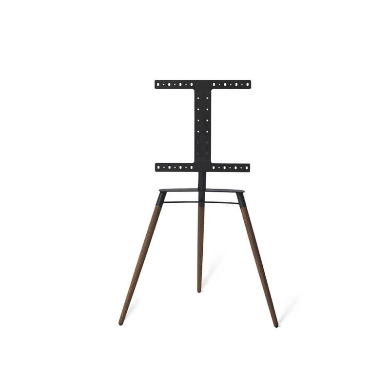 TV-gulvstander BS19 40"-65" med sort top og r&oslash;get eg ben