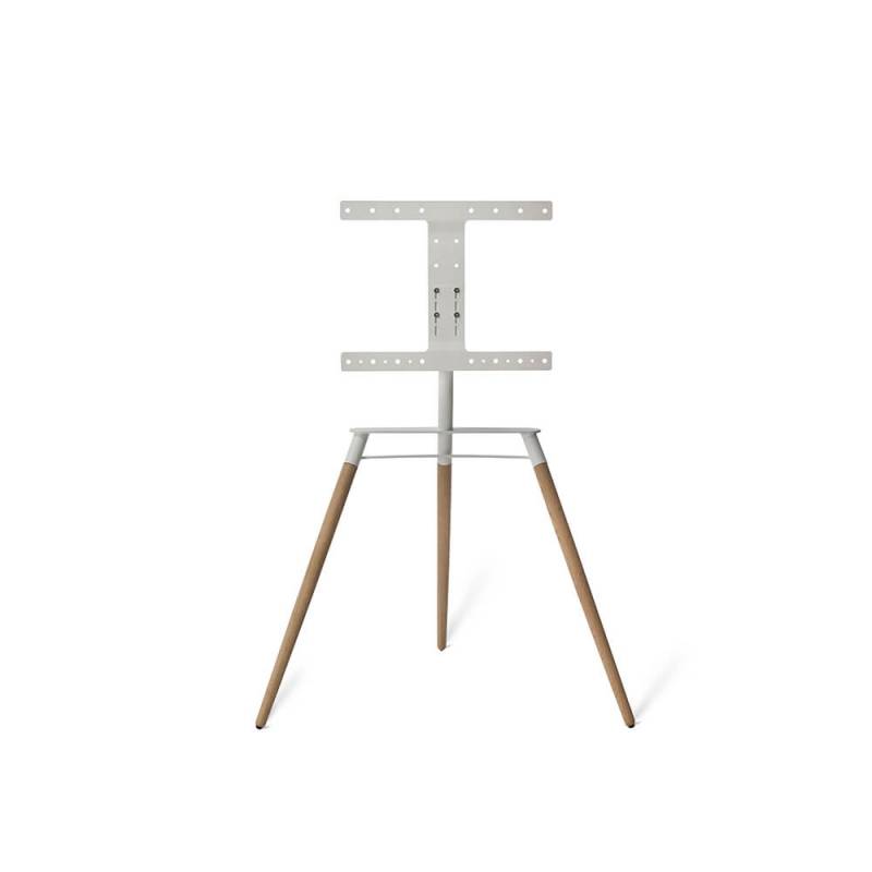 TV-gulvstander BS19 40-65" med hvid top og eg ben