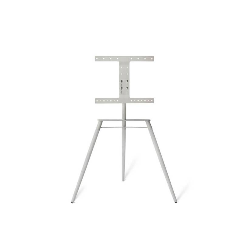 TV-gulvstander BS19 40"-65" med hvid top og lakeret eg ben