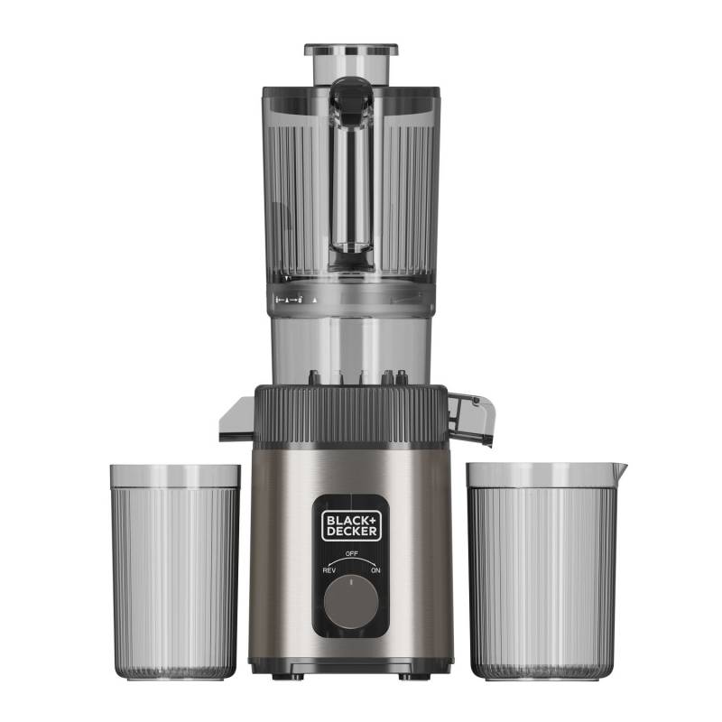 Black+Decker Slow Juicer 1400W rustfrit st&aring;l