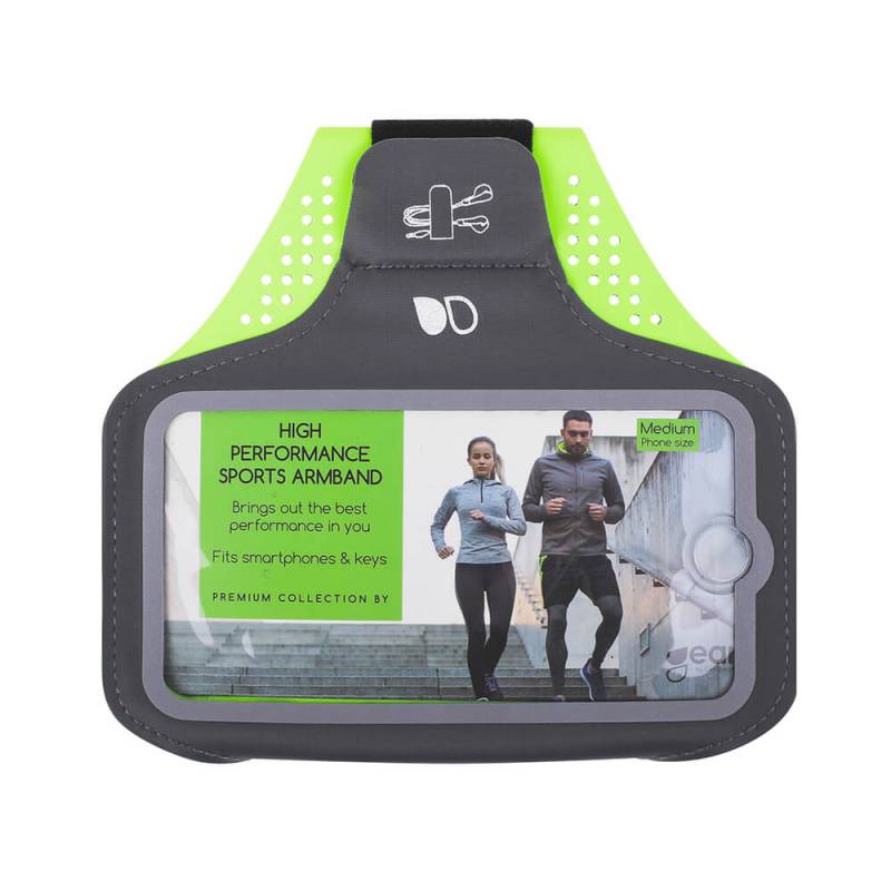 GEAR Sportsarmbånd Premium Universal Medium 6.1" Grå/Gul