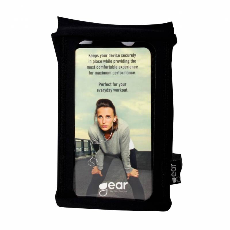 GEAR Sportsarmbånd L/XL f.eks iPhone 6/7/8/SE2020 Sort