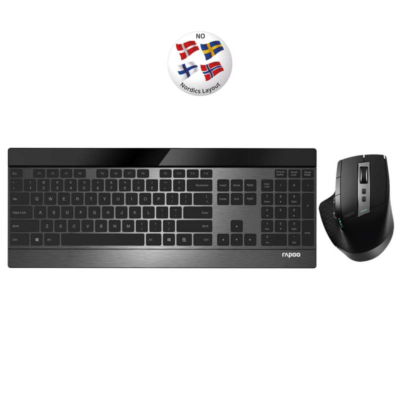 RAPOO Keyboard/Mice Set 9900M Wireless Multi-Mode Black