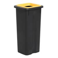 Twin affaldsspand til kildesortering 20 liter sort og gul