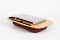 Twin Laptop desktop mini bord med pude 54,5x34,5cm bambus