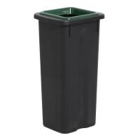 Twin affaldsspand til kildesortering 53 liter sort og grøn