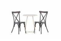 Bacong caf&eacute;s&aelig;t med bord &Oslash;60cm og to Tablas havestole