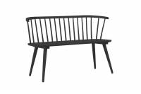 Bobby spisesofa 120 cm i sort gummitr&aelig;
