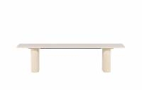 Olivia b&aelig;nk 180x40x45cm hvidpudset