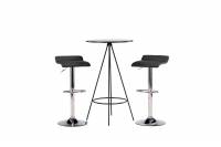 Bistro barbord &Oslash;60cm med 2 Jonna barstole sort