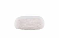 Luca puf 60x60cm stikket polyester r&aring;hvid