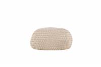 Sam rund puf &Oslash;60cm stikket polyester beige