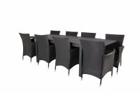 Marbella+Knick haves&aelig;t med bord 160/240x100cm og 8 stole