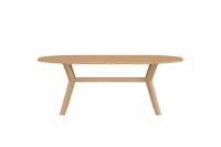 Kenya ovalt havespisebord 200x90cm i teak