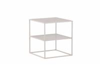 Netz sidebord 55x55cm st&aring;l beige