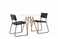 Danburi spisebordss&aelig;t med bord &Oslash;60cm og to Kenth stole