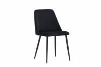 Night spisebordsstol med sort velour og sorte ben