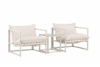 Messina Lounges&aelig;t med 2 stole, sidebord og hynder beige